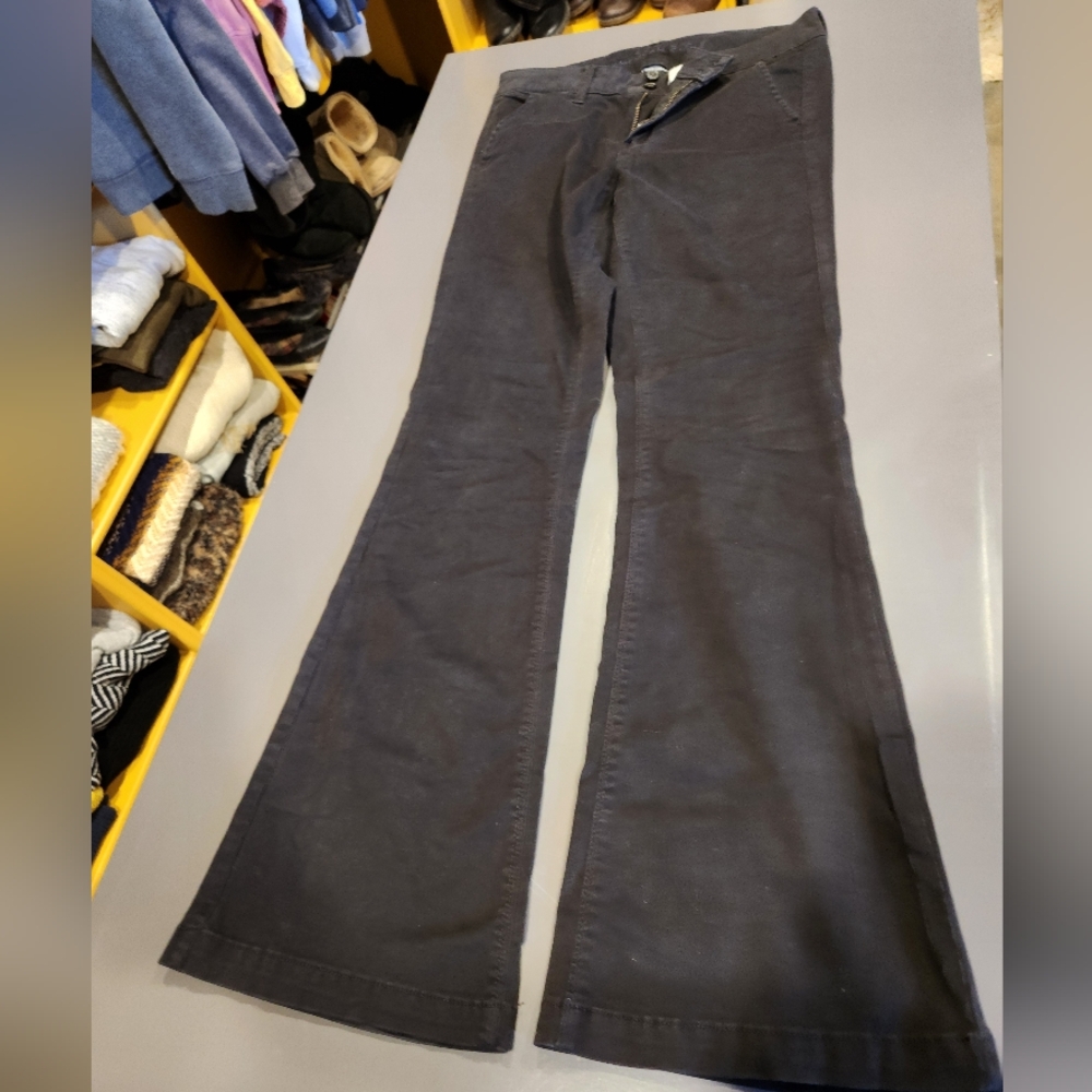 American Eagle Outfitters Black Flared Trouser Slacks Pants